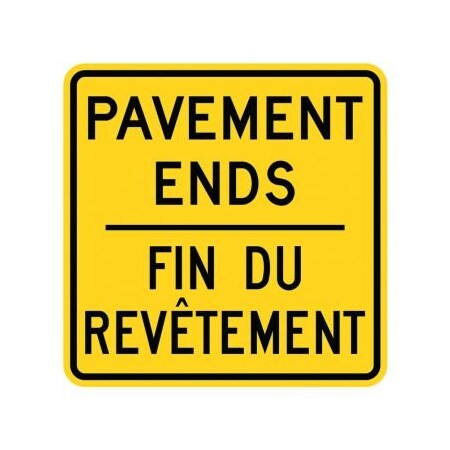 WARNING SIGN  PAVEMENT 24 In  X 24 In  HIGH FRW324HP